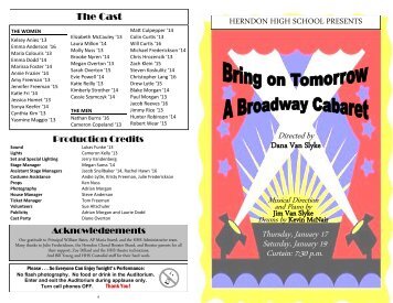 Cabaret - Herndon High School Choir, Herndon VA