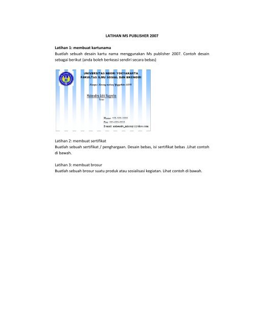 Cara Membuat Brosur Di Publisher 2007 Penggambar