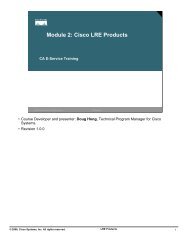 Module 2: Cisco LRE Products