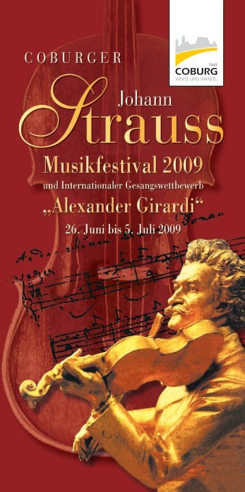 Coburger Johann Strauss Musikfestival 2009 ... - arts Ralph Braun