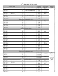 3 Grade Math Pacing Guide