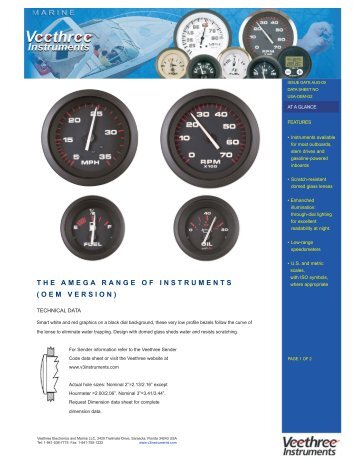 the amega range of instruments (oem version) - Veethree Electronics