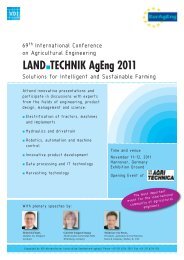 LAND TECHNIK AgEng 2011 - VDI-Wissensforum