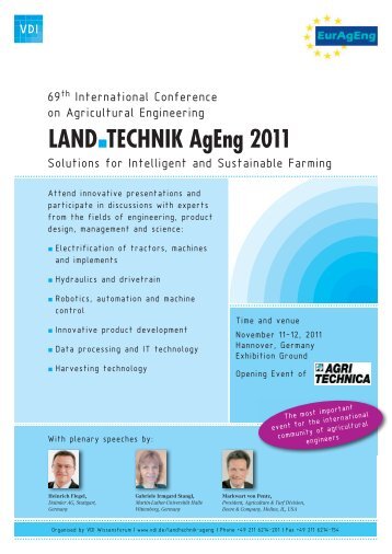 LAND TECHNIK AgEng 2011 - VDI-Wissensforum