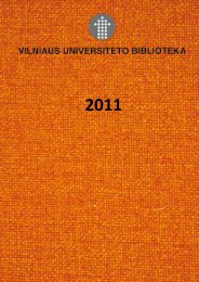 KALeIDoSCoPe oF eVenTS - Vilniaus universiteto biblioteka ...