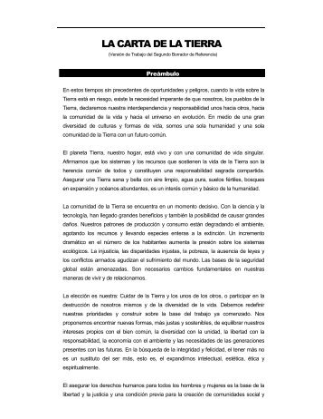 LA CARTA DE LA TIERRA - Earth Charter Initiative