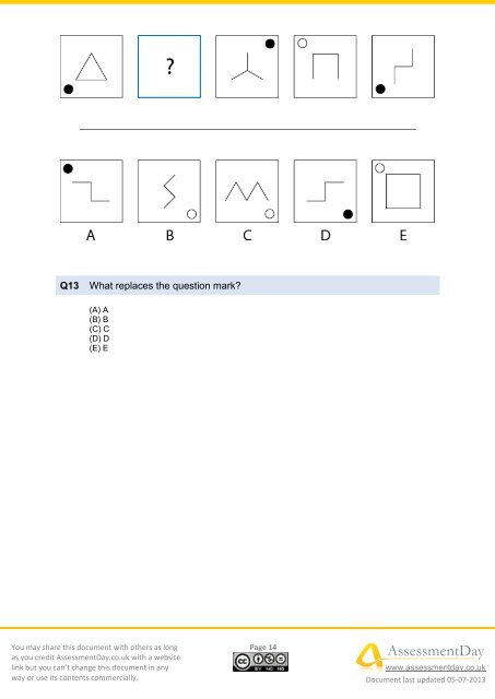 Inductive Reasoning Questions PDF - Aptitude Test