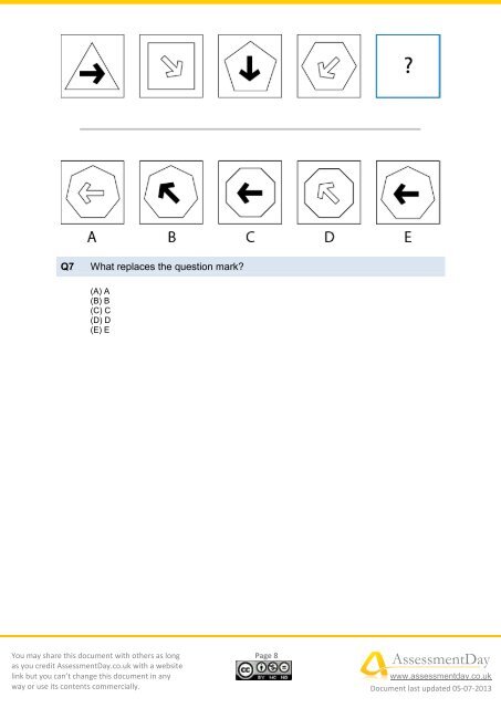 Inductive Reasoning Questions PDF - Aptitude Test