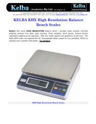 KELBA KHX High Resolution Balance Bench Scales