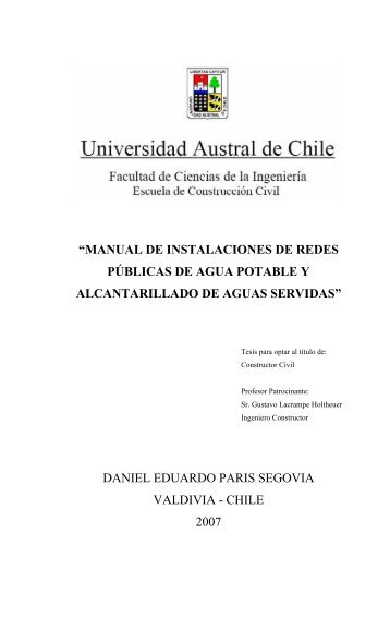 manual de instalaciones de redes públicas de agua potable y ...