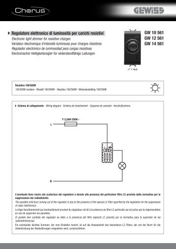 GW 10 561 GW 12 561 GW 14 561 Regolatore elettronico di ...