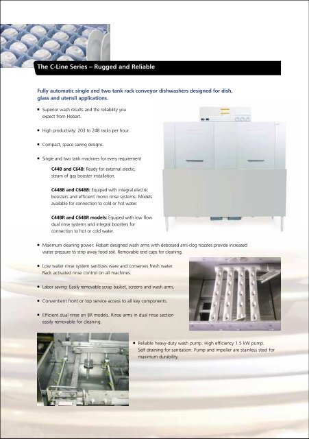 Rack Conveyor Dishwashing Machine The C-Line Series - Arafura ...