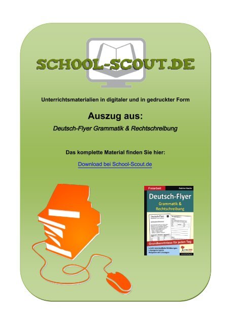 Deutsch-Flyer Grammatik & Rechtschreibung - Grundschule bei ...