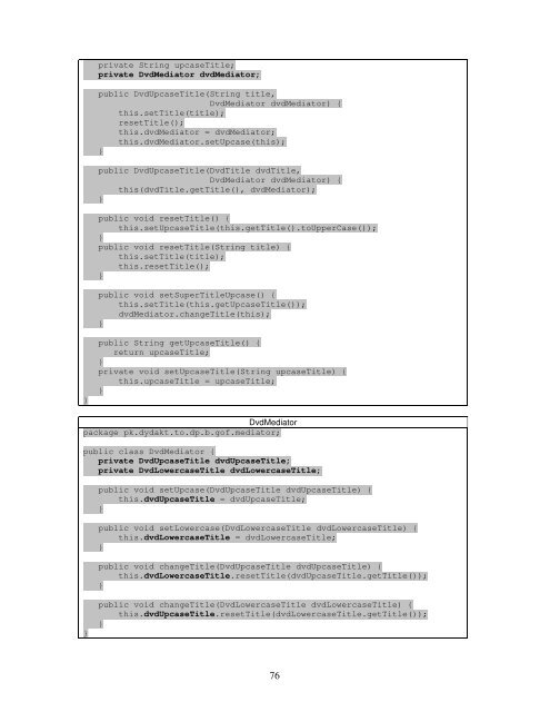 Podsumowanie wzorców projektowych GoF