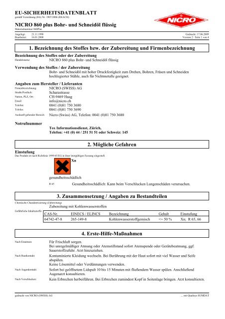 NICRO 860 Plus Flüssigform