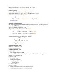 Chapter 13 Carboxylic Acids, Esters, Amines, and Amides