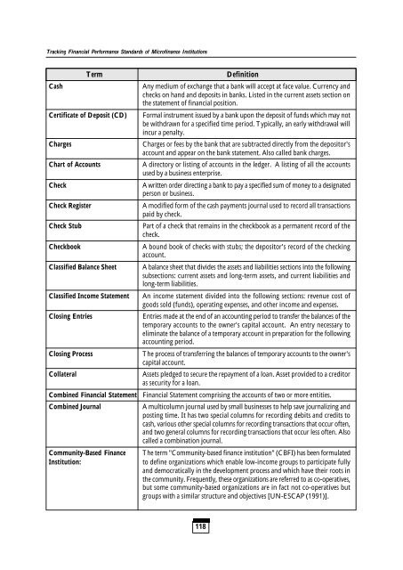 Tracking Financial Performance Standards of ... - Sa-Dhan