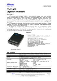 CS-1200B Gigabit Converters - OPTOKON as