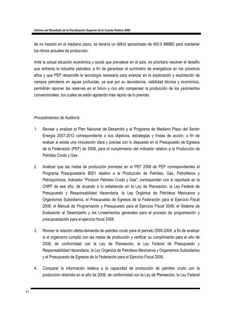 Informe del Resultado de la Fiscalización Superior de la Cuenta ...