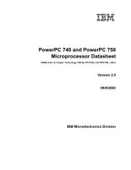 PowerPC 740 and PowerPC 750 Microprocessor Datasheet - IBM