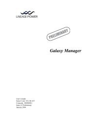 Galaxy Manager - Lineage Power