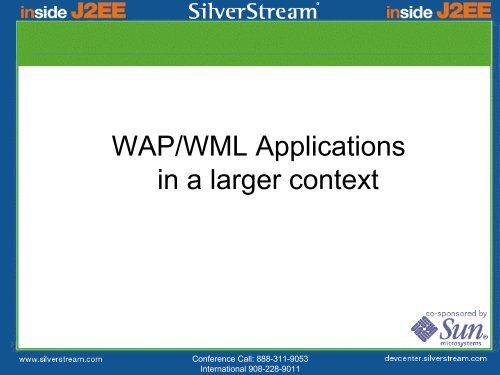 WAP/WML Programming for App. Servers