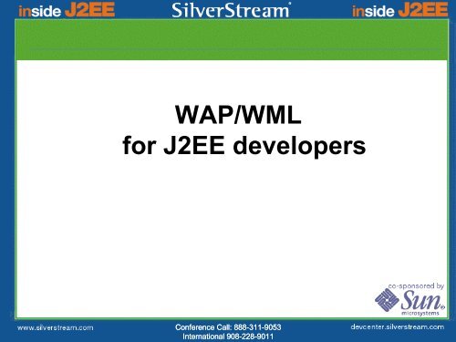 WAP/WML Programming for App. Servers