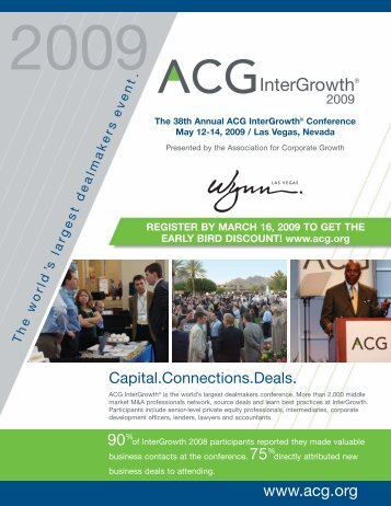 Conference Brochure - Association for Corporate Growth