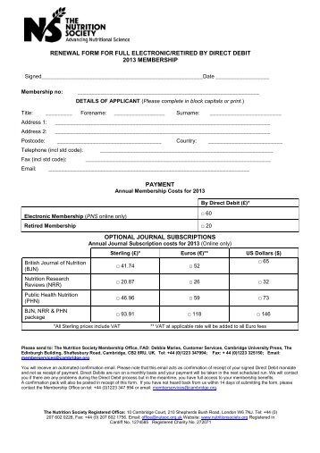 renewal form for full electronic/retired by direct debit 2013 ...