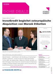 Investkredit begleitet osteuropäische Akquisition von Marzek Etiketten