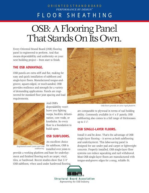 Floor Sheathing Osbguide Teco