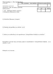 Matematika 2 - Prvi kolokvijum