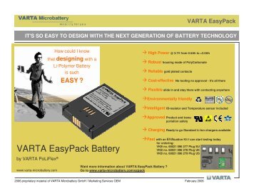 VARTA EasyPack Battery - Alta