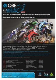 Table Of Content - Motorcycling Australia