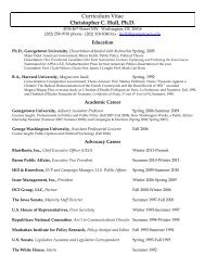 Curriculum Vitae Christopher C. Hull, Ph.D. - Georgetown University