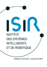 Rapport d'activitÃ© - Institut des SystÃ¨mes Intelligents et de Robotique ...