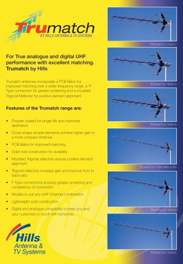 Product Data Sheet - Hills Antenna & TV Systems