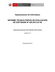 Departamento de InformÃ¡tica INFORME TÃCNICO ... - Sencico