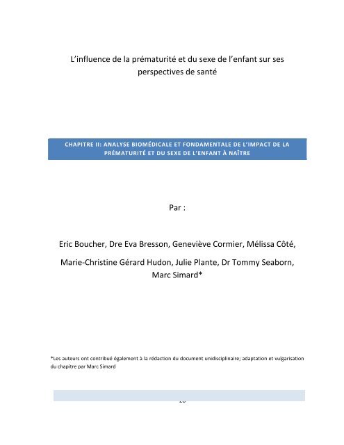 TÃ©lÃ©charger le document - FacultÃ© de mÃ©decine - UniversitÃ© Laval