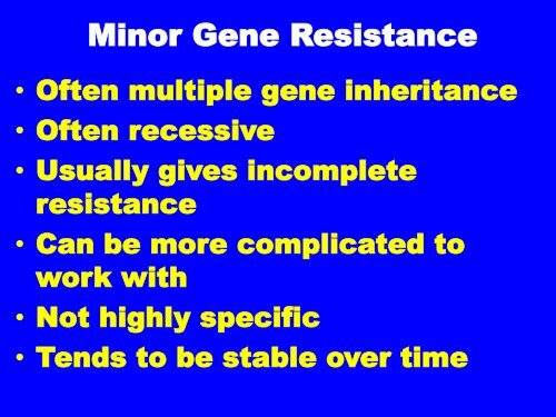Strategies for Major Genes One gene at a time Gene rotation Gene ...