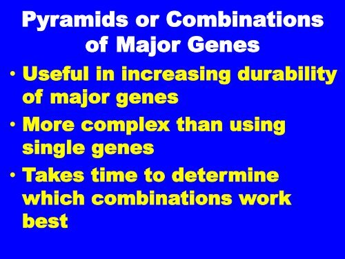 Strategies for Major Genes One gene at a time Gene rotation Gene ...