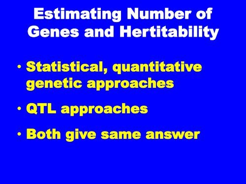 Strategies for Major Genes One gene at a time Gene rotation Gene ...