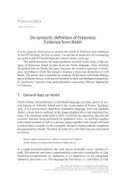 On syntactic definition of finiteness: Evidence from Nivkh