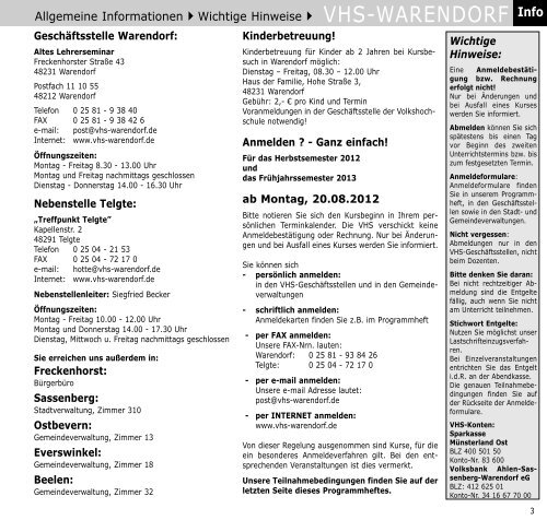 Sprachen lernen - Volkshochschule Warendorf