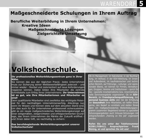 Sprachen lernen - Volkshochschule Warendorf