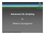 Advanced LSL Scripting Stefano Cacciaguerra