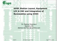 HVDC Station Layout, Equipment LCC & VSC and ... - Siemens