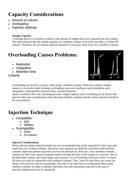 Fast GC Using Minibore Fused Silica Capillary Columns Introduction ...