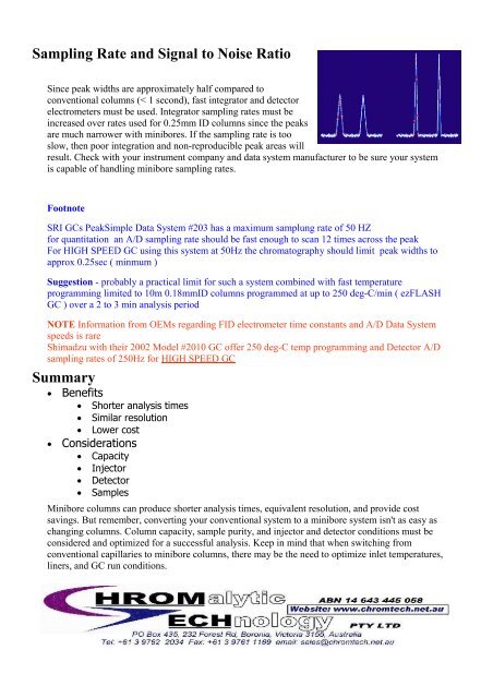 Fast GC Using Minibore Fused Silica Capillary Columns Introduction ...