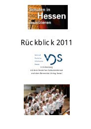 Rückblick 2011 - Verband Deutscher Schulmusiker eV